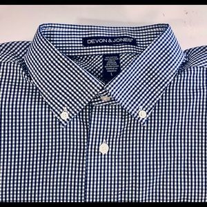 Last Call - Devon & Jones Men’s Button Down Gingham Dress Shirt